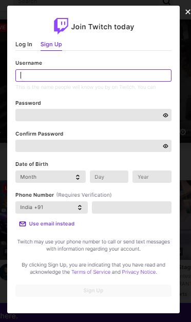 activate twitch tv signup 